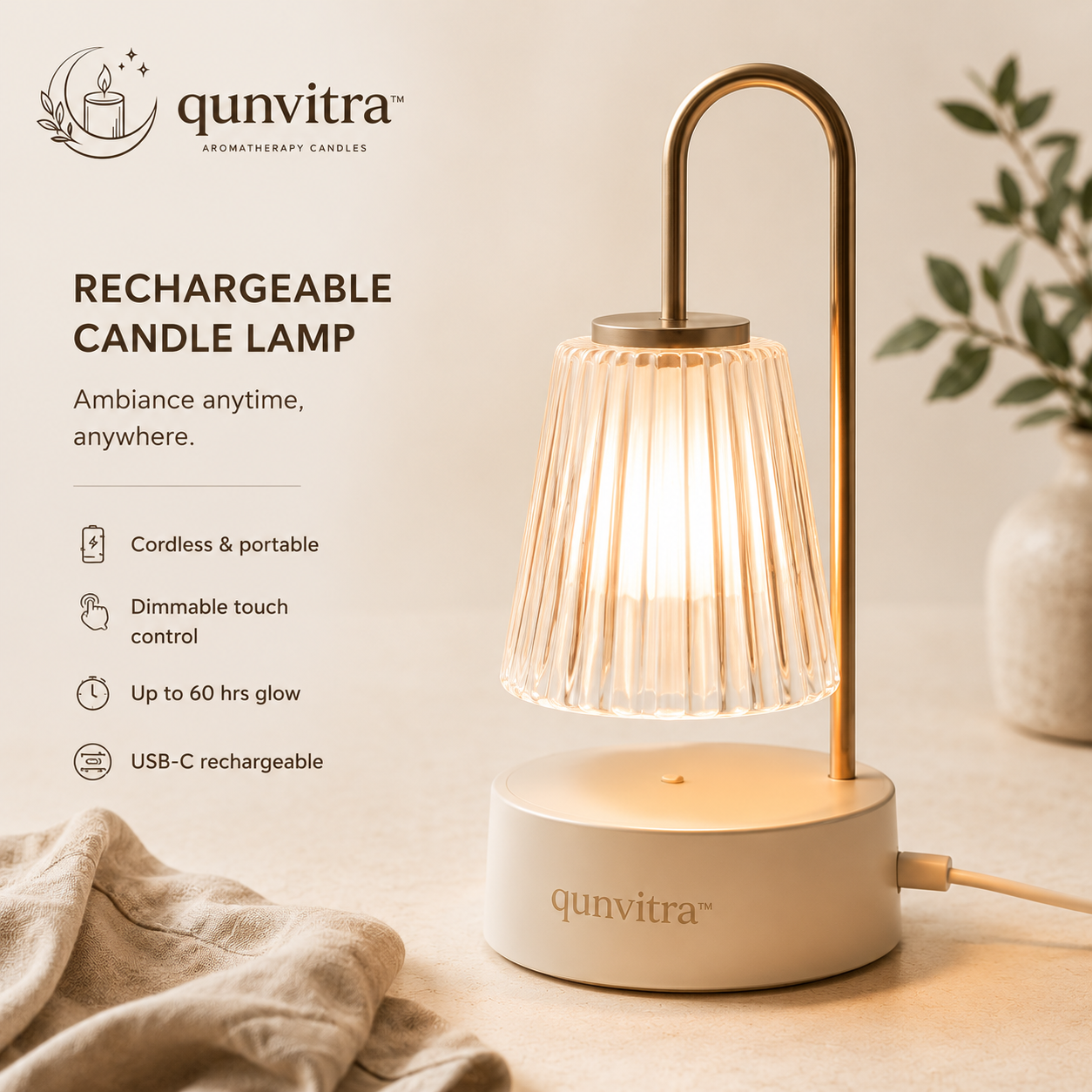 Qunvitra™ LumiArc Portable Candle Lamp